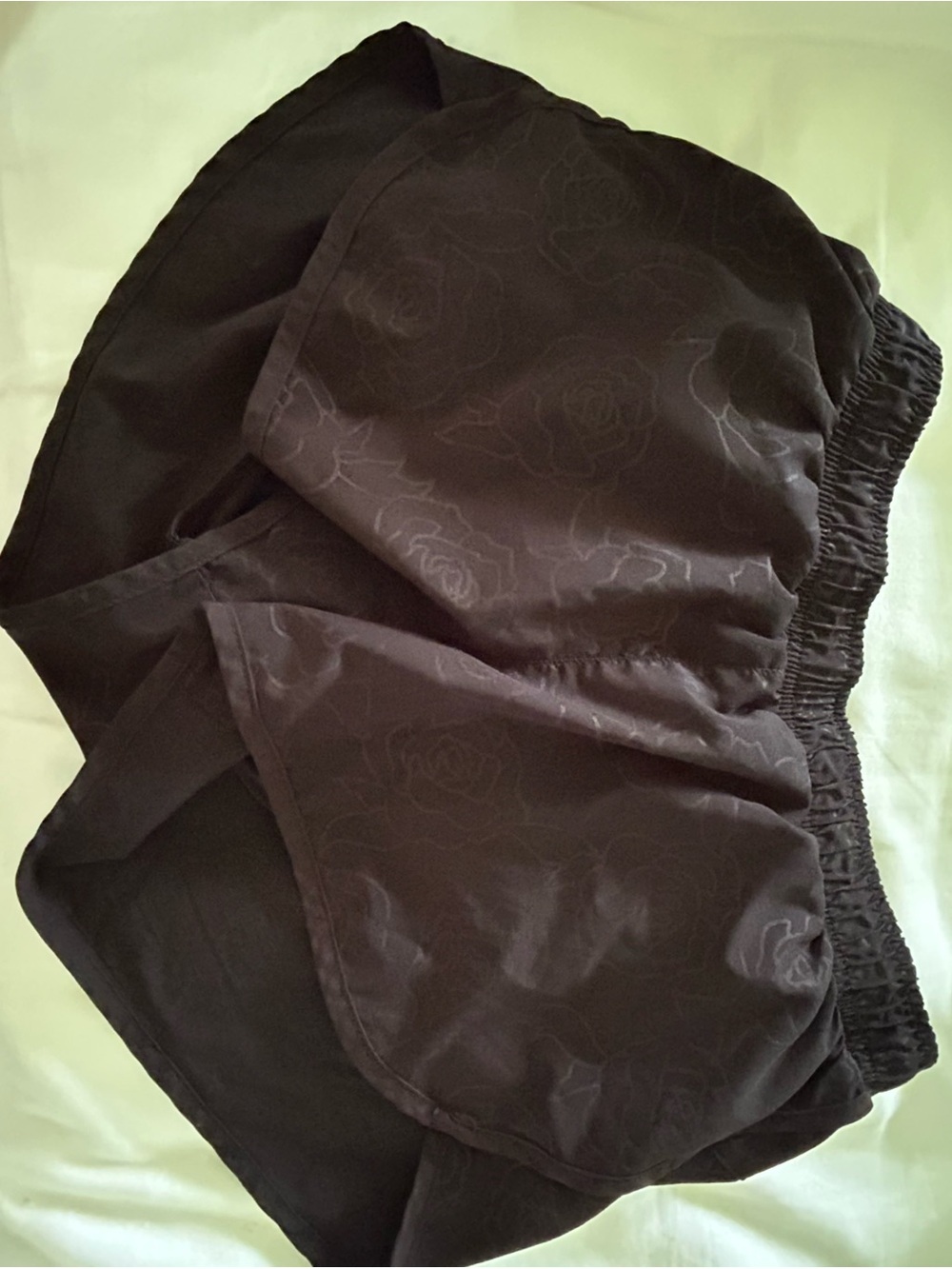 Old Navy Black Floral-Print Athletic Shorts